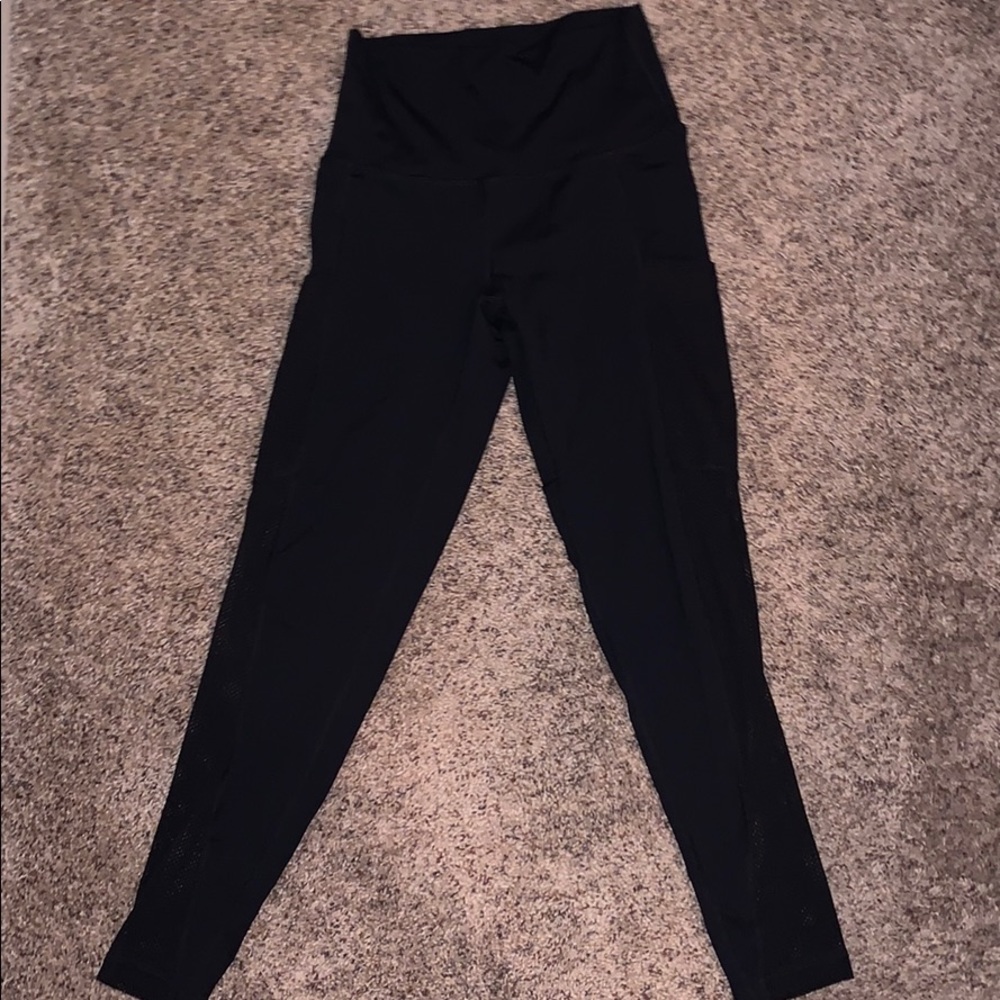 Black mesh leggings